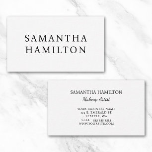 Black Names Modern Minimalist BN Business Card