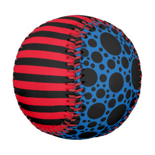 Black Narrow Stripes & Dots + your backg. & ideas Baseball
