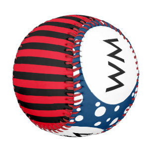 Black Narrow Stripes & white Dots + your backg. Baseball