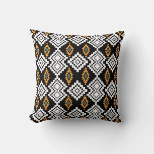 Black Native Americans, Timeless Tribal Patterns Cushion