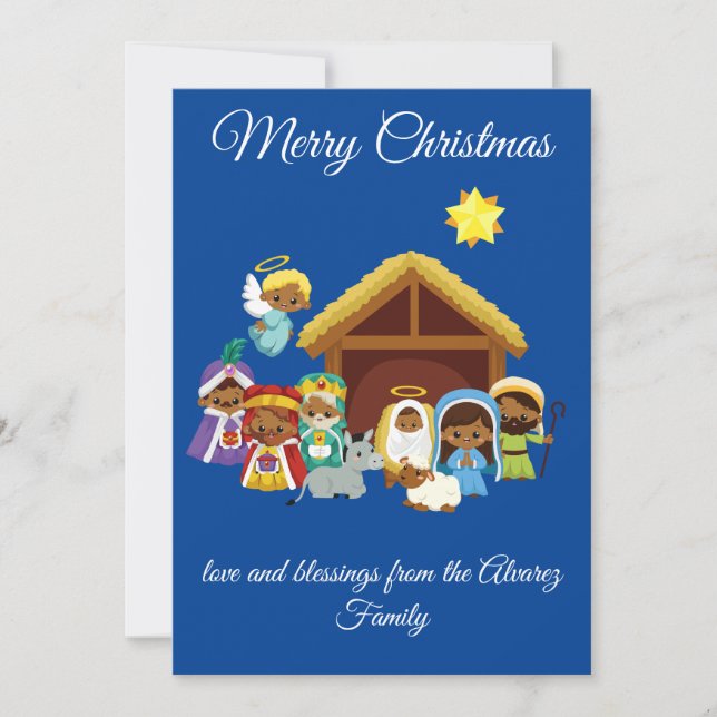 Black Nativity Christmas Card (Front)