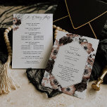 Black & Natural Floral Boho Wedding Program Invitation<br><div class="desc">Guide your guests with the order of your ceremony with beautiful Black & Natural Floral Boho Wedding Ceremony Programs.</div>