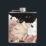 Black Natural Pampas Grass Floral Groomsmen Hip Flask<br><div class="desc">Black Natural Pampas Grass Floral Groomsmen Flask. This will be part of suite.

#pampasgrass
#junglewedding
#jungleinvitation
#coralwedding
#weddingmenu
#desertwedding
#lasvegaswedding
#terracottawedding
#peachwedding
#pampasweddingmenu
#pampas
#terracotta
#coral
#peach
#naturalwedding
#driedgrass
#driedpampas
#wabisabiwedding
#naturewedding</div>