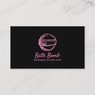 Black Natural Soap Logo Spa Bath Bomb Business Card