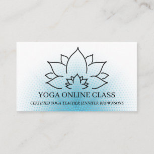 Black Navy Teacher Private Yoga Business Card