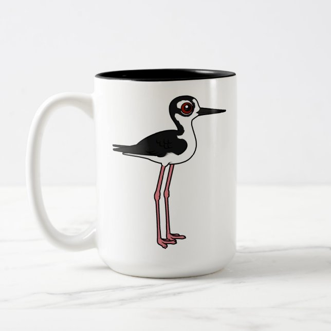 Black-necked Stilt Two-Tone Coffee Mug (Left)