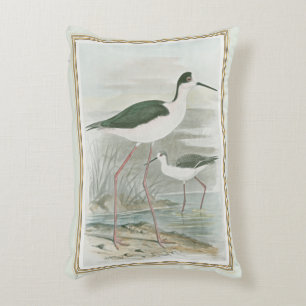 Black-Necked Stilts by the Water Decorative Cushion