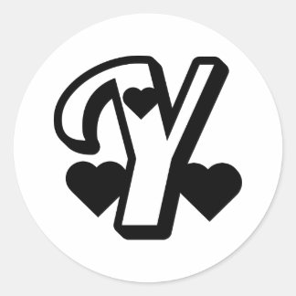 black, Negro, raven,sable, letter Y stickers large