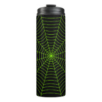 Black neon green spider web Halloween pattern