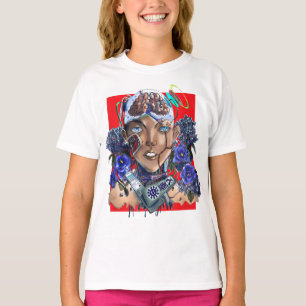 Black Nerd Culture Cyberpunk Afrofuturism Robot T-Shirt