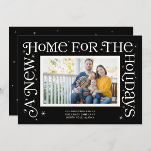 Black New Home for the Holidays Photo  Holiday Card