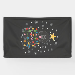 Black Newfie Newfoundland Dog Christmas Tree Class Banner