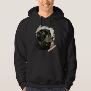 Black Newfoundland Dog - Painting Hoodie