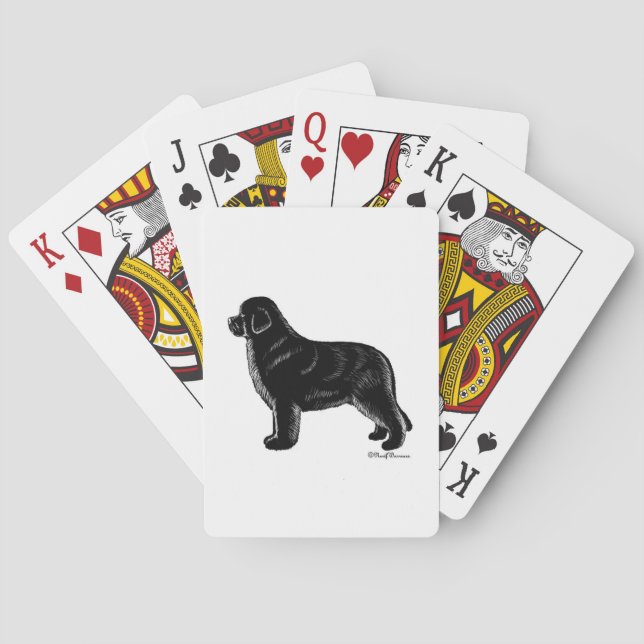 BLACK NEWFOUNDLAND PLAYING CARDS (Back)