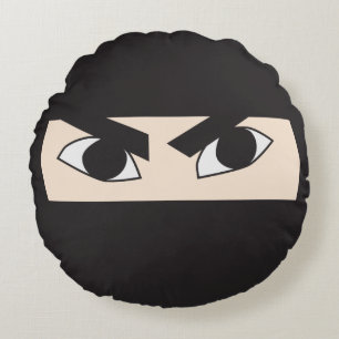 Black Ninja Round Cushion