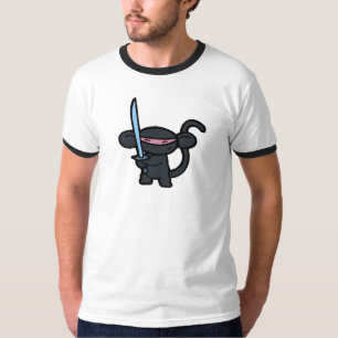 Black Ninja with Sword- No Words T-Shirt
