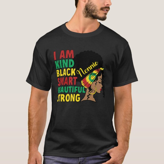 Black Nonnie Grandmother African American Nonnie G T-Shirt (Front)