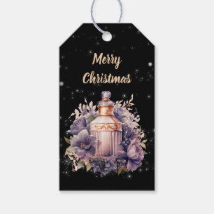 Black Nostalgic luxurious Merry Christmas  Gift Tags
