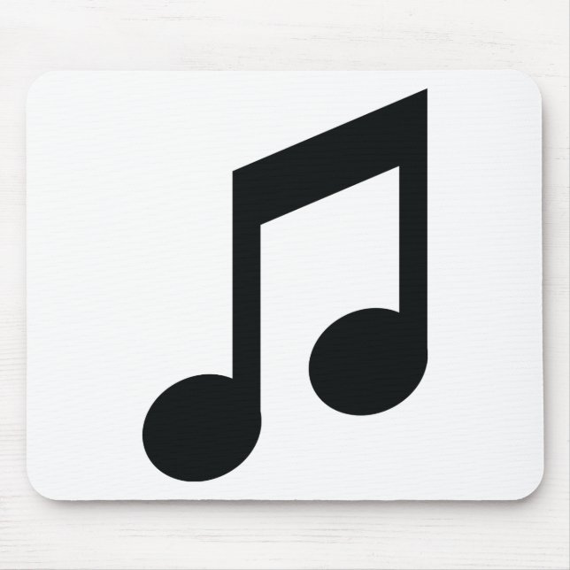 black note icon mouse mat (Front)