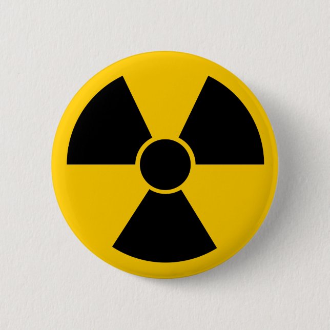 Black Nuke 6 Cm Round Badge (Front)