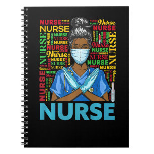 Black Nurse 2023 Costume Black History Month Premi Notebook