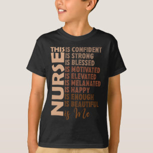 Black Nurse Black History Nurse Melanin Afro Woman T-Shirt