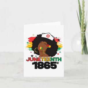 Black Nurse Juneteenth 1865 Freedom Black Women Nu Card