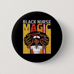 Black Nurse Magic Confident Beautiful Queen Melani 6 Cm Round Badge