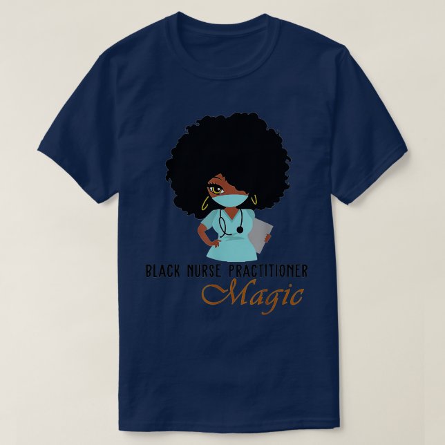 Black Nurse Practitioner Magic Gift Nurse Women 20 T-Shirt (Design Front)