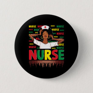 Black Nurse Sophisticated And Gorgeous Melanin His 6 Cm Round Badge