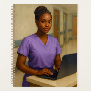 Black Nurse Yearly Planner Nurse Planner