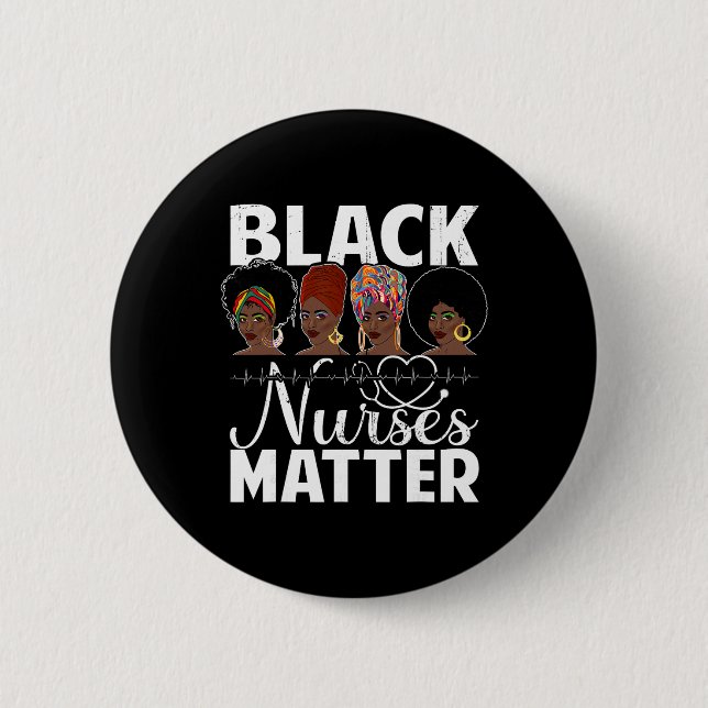 Black Nurses Problem - African American Afro Nurse 6 Cm Round Badge (Front)