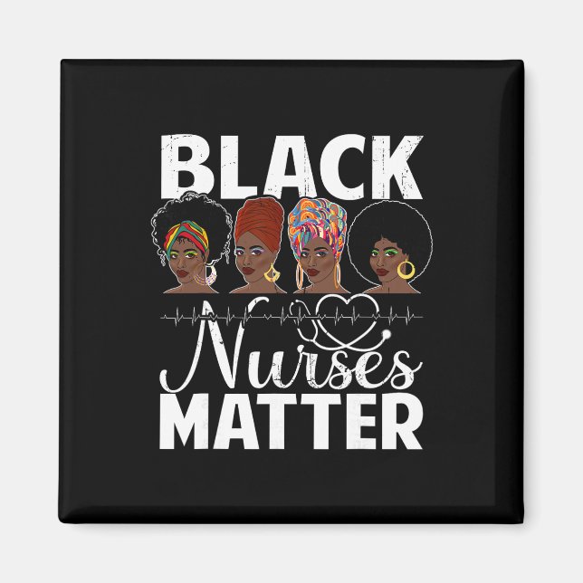 Black Nurses Problem - African American Afro Nurse Magnet (Front)