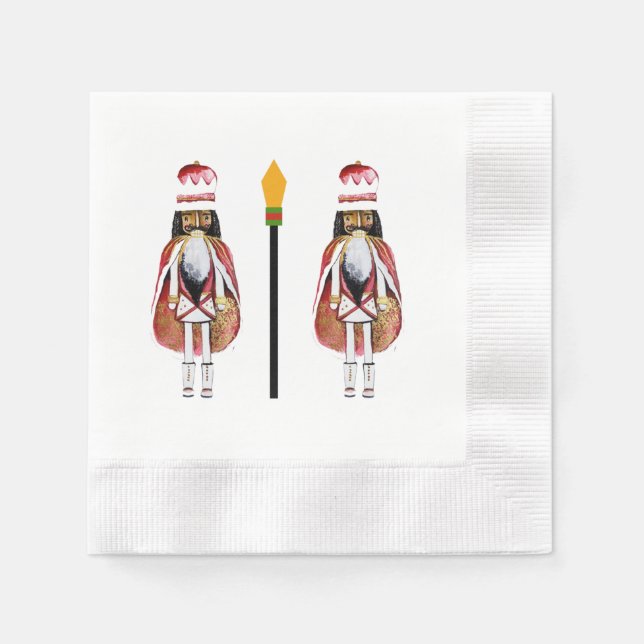 Black Nutcracker Paper Napkin (Front)