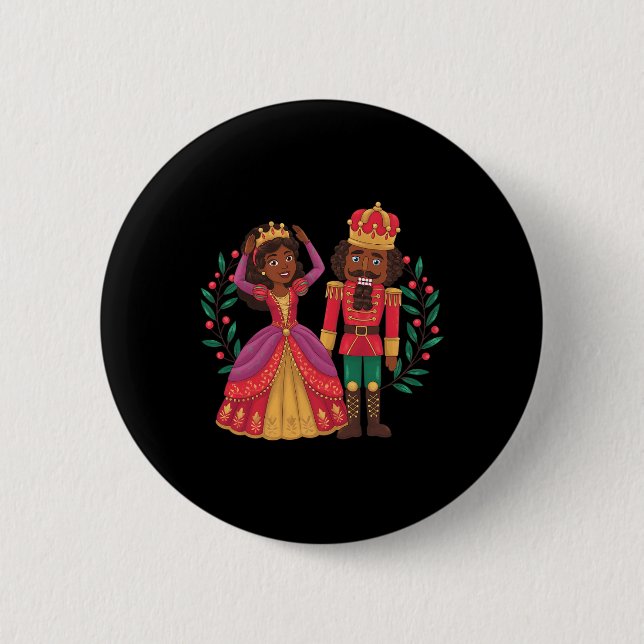 Black Nutcracker Sugar Plum Fairy Kwanzaa African  6 Cm Round Badge (Front)