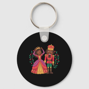 Black Nutcracker Sugar Plum Fairy Kwanzaa African Key Ring