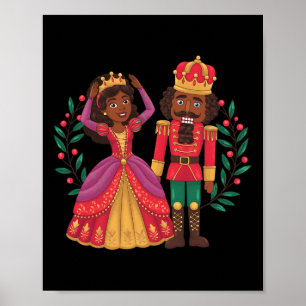 Black Nutcracker Sugar Plum Fairy Kwanzaa African  Poster