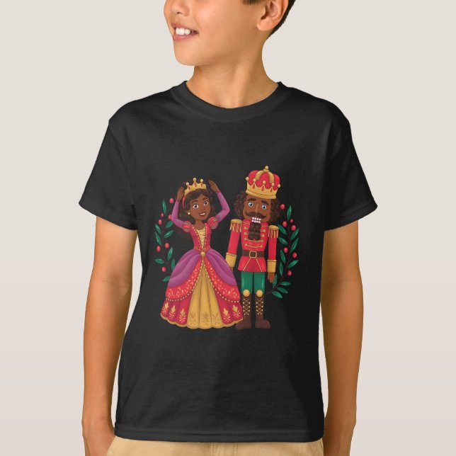 Black Nutcracker Sugar Plum Fairy Kwanzaa African  T-Shirt (Front)