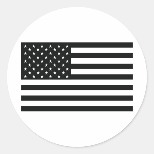 black obama america usa flag classic round sticker