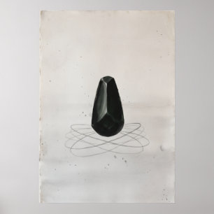 Black Obsidian Grounding Energy Spiritual Wall Art