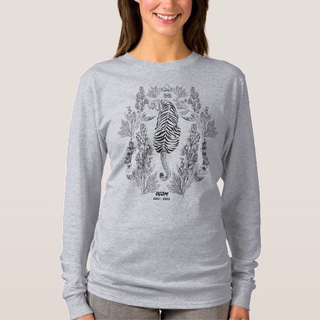 black ocom design on transparent background T-Shirt (Front)