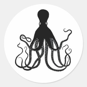 Black Octopus Sticker
