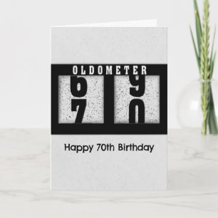 Black Odometer for 70th Birthday Humour Card