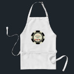 Black Off White Las Vegas Casino Poker Chip BBQ Standard Apron<br><div class="desc">For the gambler who BBQs or cooks,  this black and off-white casino poker chip style apron is the ultimate gift! Add their name as well as a cute saying.</div>