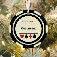 Black Off-White Las Vegas Poker Chip Christmas