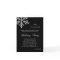 Black Offset Crystal Snowflake Holiday Invitation