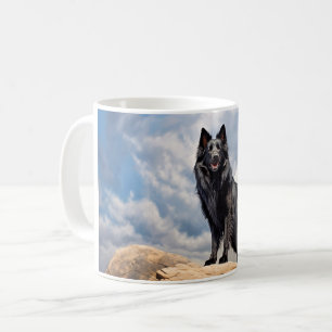 Black Old German shepherd dog  Coffee Mug