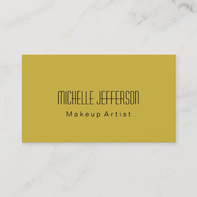 Black Old Gold Colour Makeup Artist Business Card (Front)