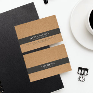 Black Olive • Elevate Kraft Paper Minimalist Business Card
