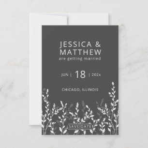 Black Olive • Rustic Wildflower Wedding Save The Date